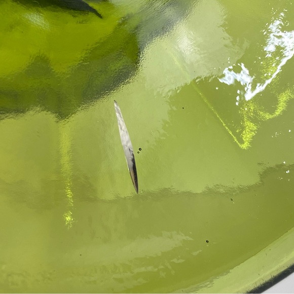 Vintage EUC, Indiana Glass Co. Harvest Grape Avocado Green Glass Compote - Picture 13 of 15